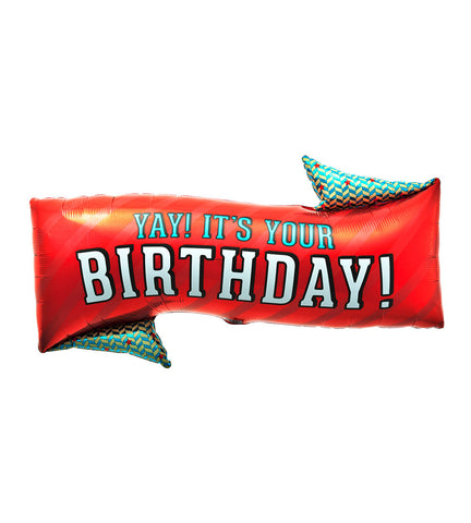 Yay Birthday Banner Balloon