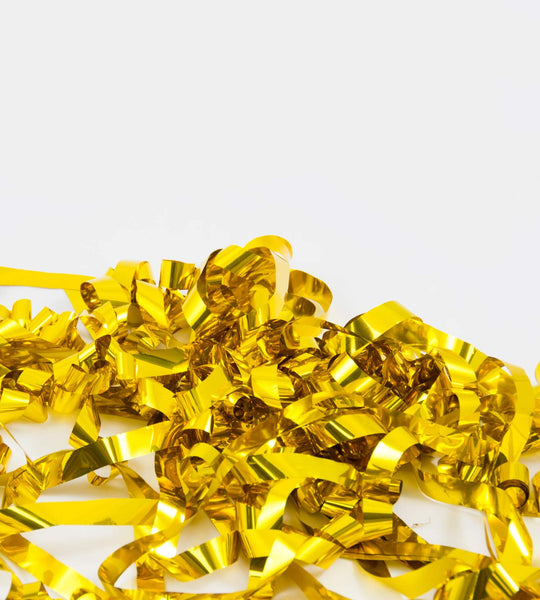 golden metallic streamers