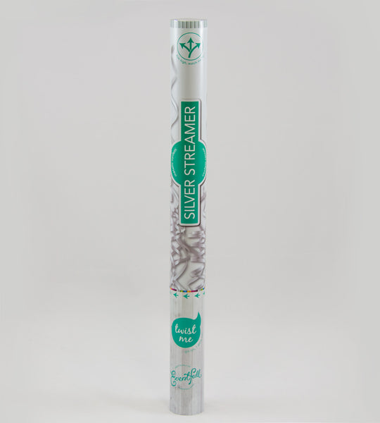silver streamers party popper